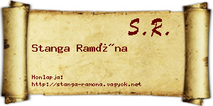 Stanga Ramóna névjegykártya